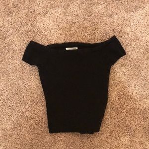 Off the shoulder black top